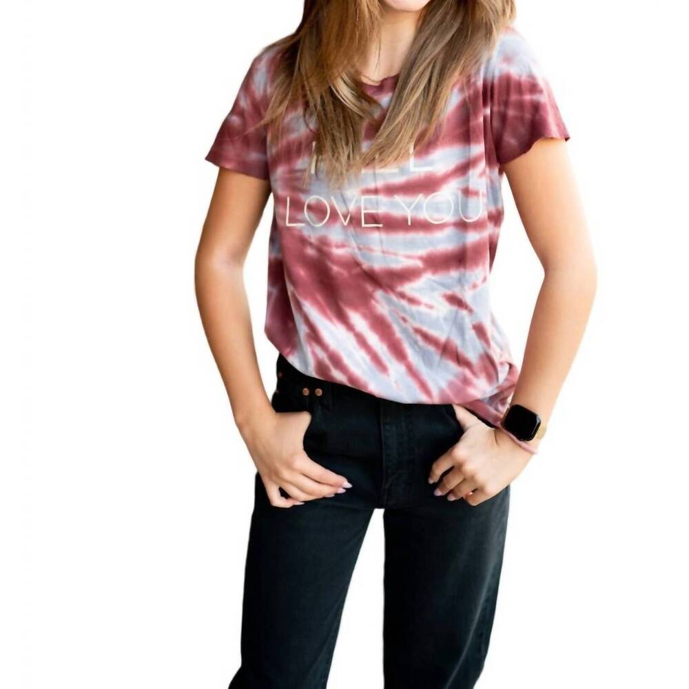 NEW BOAT HOUSE fall i love you tie-dye tee in multi